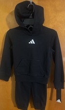 Adidas Hoodie Joggers Sweatpants Set Boys 4 Black XS