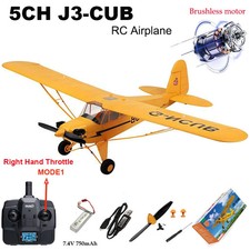 New J3-CUB RC Airplane 5CH 2.4G Remote Control Mode1 (Right Hand Throttle) 3D/6G