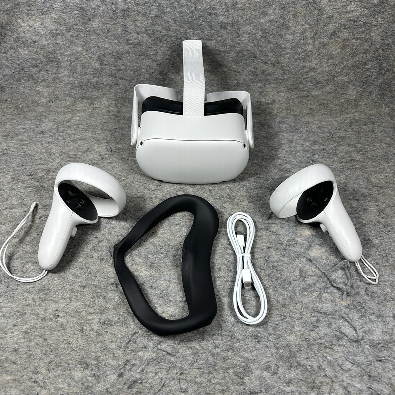Meta Oculus Quest 2 128GB VR Headset W/ Controllers Tested & Working
