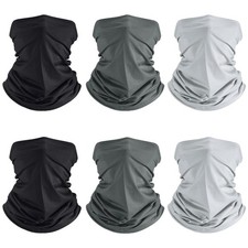 6 Pack Cooling Neck Gaiter UV Protection Breathable Bandana Face Scarf