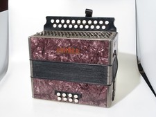 Vintage Hohner button Accordian accordion. Steel Reeds made in Germany.