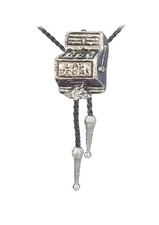 Z15 Las Vegas One Arm Bandit Pewter on a Necklace Western Necktie Bola Bolo Tie