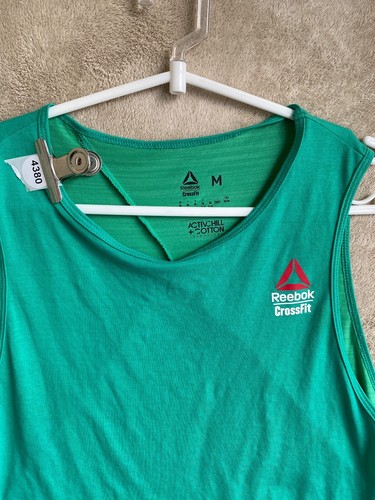 NEW Reebok Crossfit Tank Top Size M Womens Green Logo Sleeveless - Picture 2 of 11