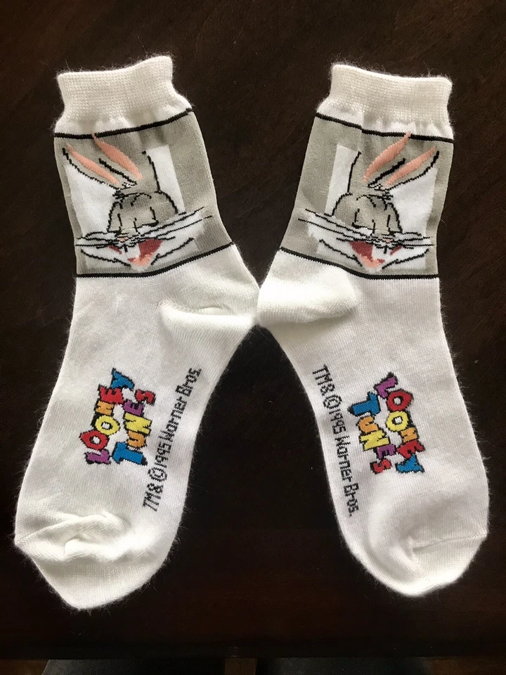 Calcetines Looney Tunes Bugs Bunny Novedad Crew (Nuevos sin etiquetas) Foto 4 de 4