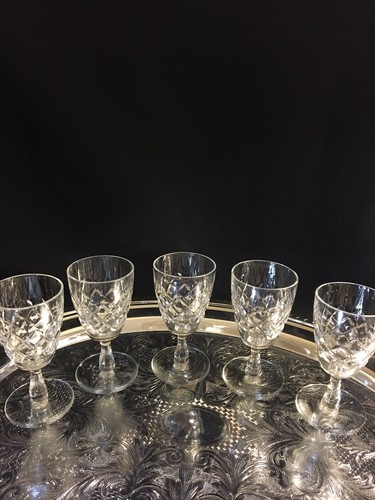 Set of 5 Vintage beautiful Webb Corbett wine glasses - England - Picture 5 of 10