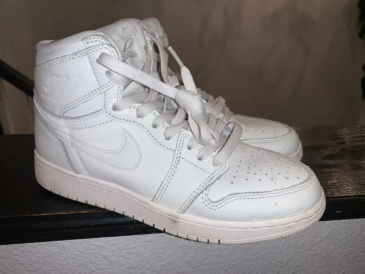 Nike Air Jordan 1 Retro High OG GS Sail Off White 575441-114 sz 5.5Y = 7 Women's