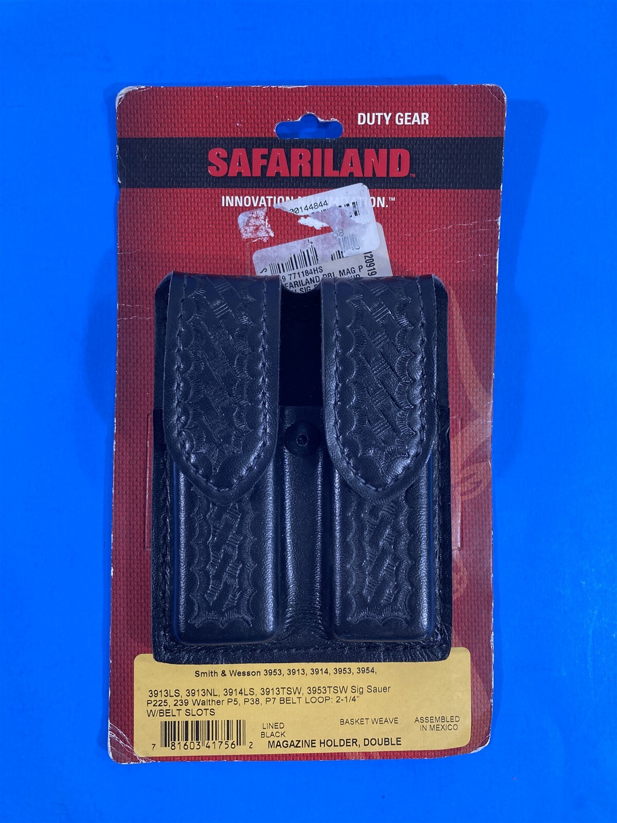 SAFARILAND 77-118-4HS DOUBLE MAG MAGAZINE HOLDER POUCH S&W SIG SAUER WALTHER H&K-image