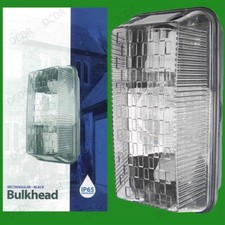Outdoor Rectangular Black IP65 Bulkhead, Security Wall Light, Vandal Resistant