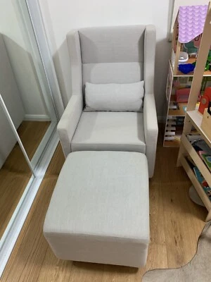 Pottery Barn Nursing Glider Chair And Ottoman Other Baby