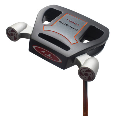 SuperStroke FATSO 5.0 YellowWhite Grip on T7 Twin Engine Black Mallet 36'' Putter