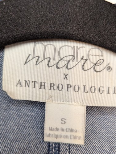 Mare Mare X Anthropology Romper Pockets Denim Blue Jumpsuit Womens Small Utility - Picture 7 of 7