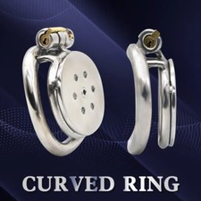 Small Flat Lock Chastity Device with Arc Ring Chastity Cage Preventing Cheating