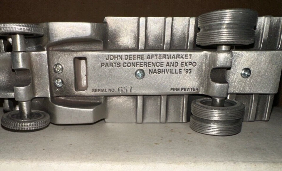Spec Cast Pewter John Deere Tanker Truck Nashville 1993 Expo Limited #419 - Image 3 of 3