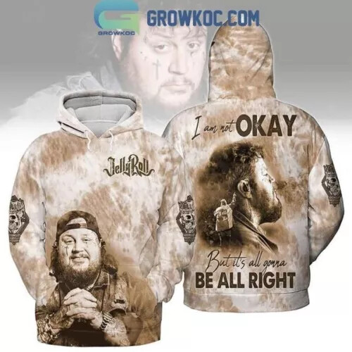Jelly Roll The Beautifully Broken Tour 2024 I Am Not Okay Hoodie T Shirt - Picture 3 of 4