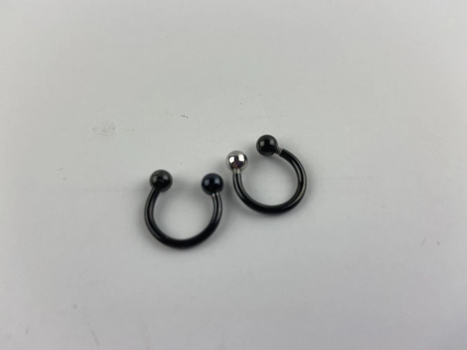 lote de 2 piercing ombligo negro Foto 2 de 3