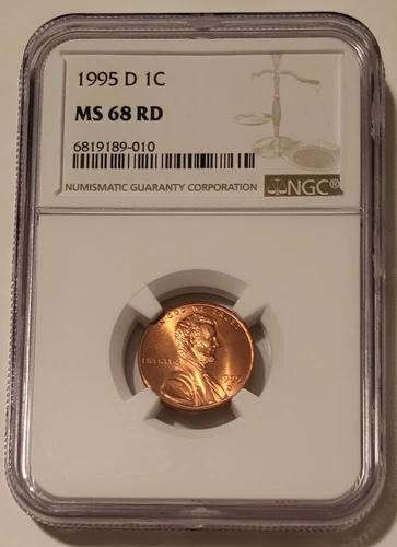 NGC 1995 D Lincoln Memorial Cent MS68 RED High-Grade For Date