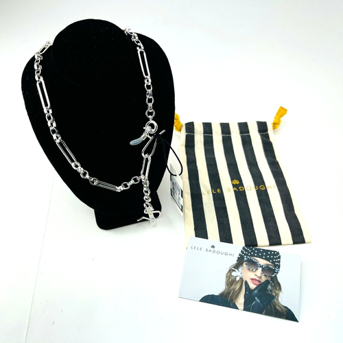 Lele Sadoughi Silver Long Link 