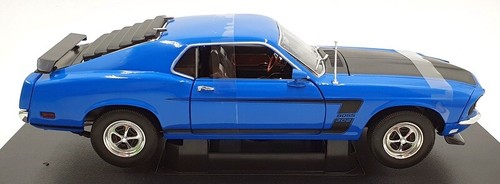 Welly NEX 1/18 Scale Diecast 12516W - 1969 Ford Mustang Boss - Blue - Picture 4 of 5