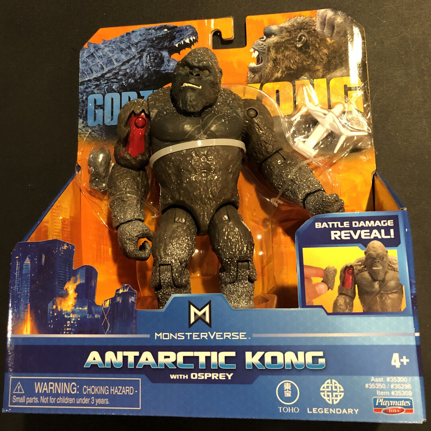 Godzilla vs Kong ANTARCTIC KONG w/ Osprey Playmates Monsterverse 6" Figure Toy