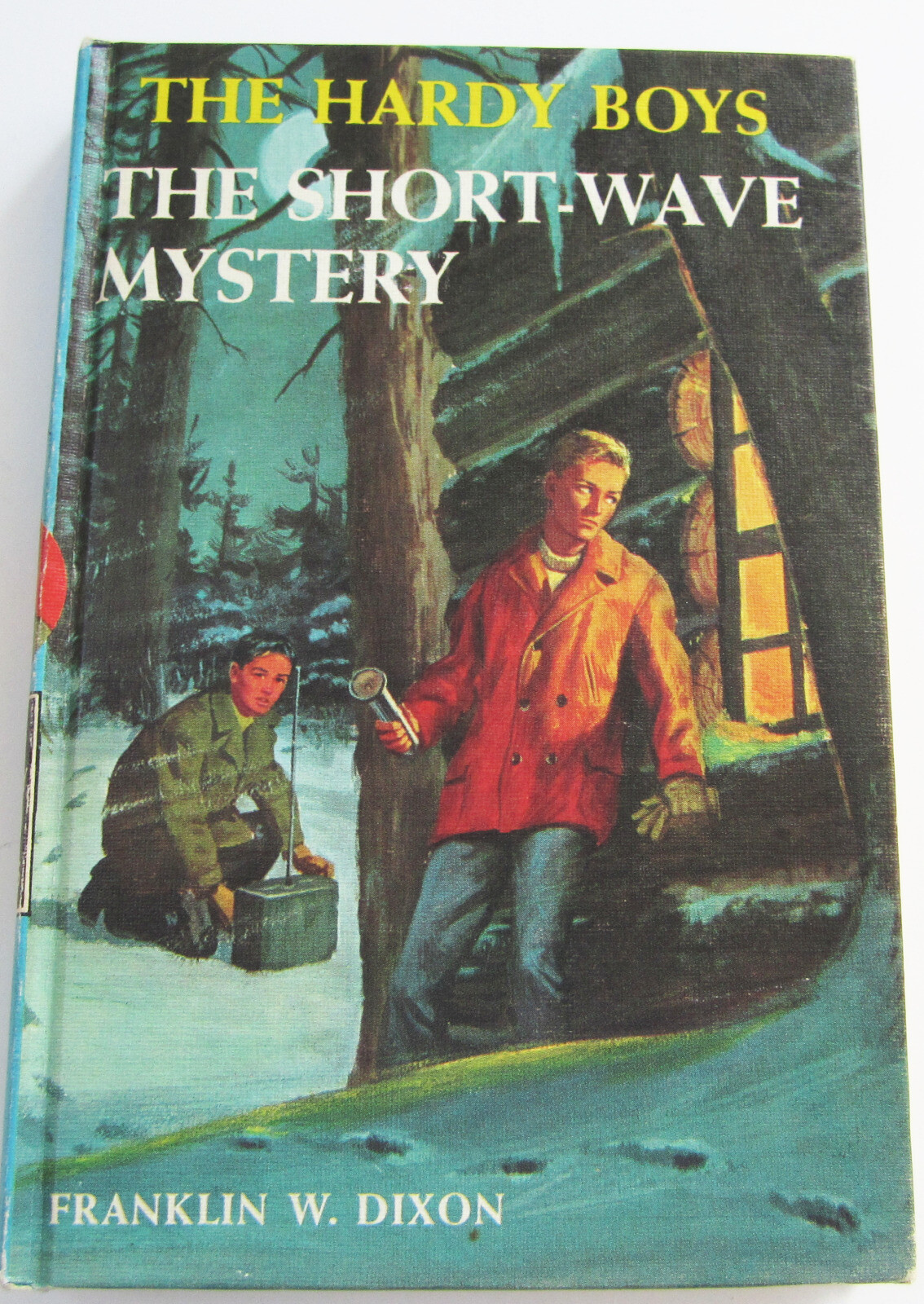 Hardy Boys Short-Wave Mystery Hardcover Book #24 1973 White Multi Endpapers
