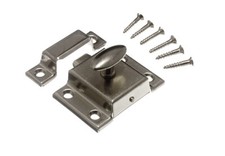 New Cupboard Turn Catch Latch NP Nickel Plated Metal 50mm 2 Inch + Screws - Ones