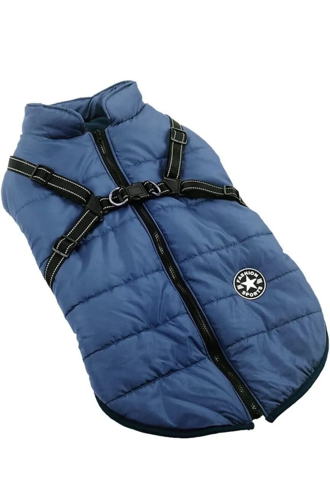 2 in 1 Dog Jacket with Harness, Waterproof Outdoor Sports Vest Size M