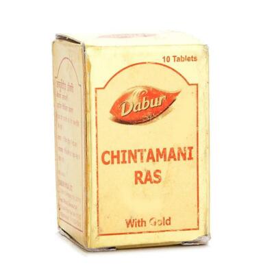 Dabur Chintamani Ras with Gold 10 Tablet Free shipping