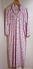 Vintage Simply Basic Nightgown Sleepshirt Cottagecore Floral Snap Front Pajamas