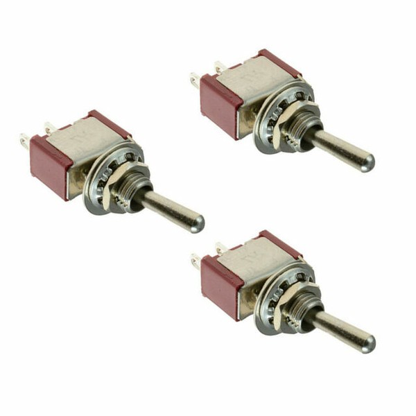 5 X On/off Small Toggle Switch Miniature SPST 6mm Ac250v 3a 120v KL