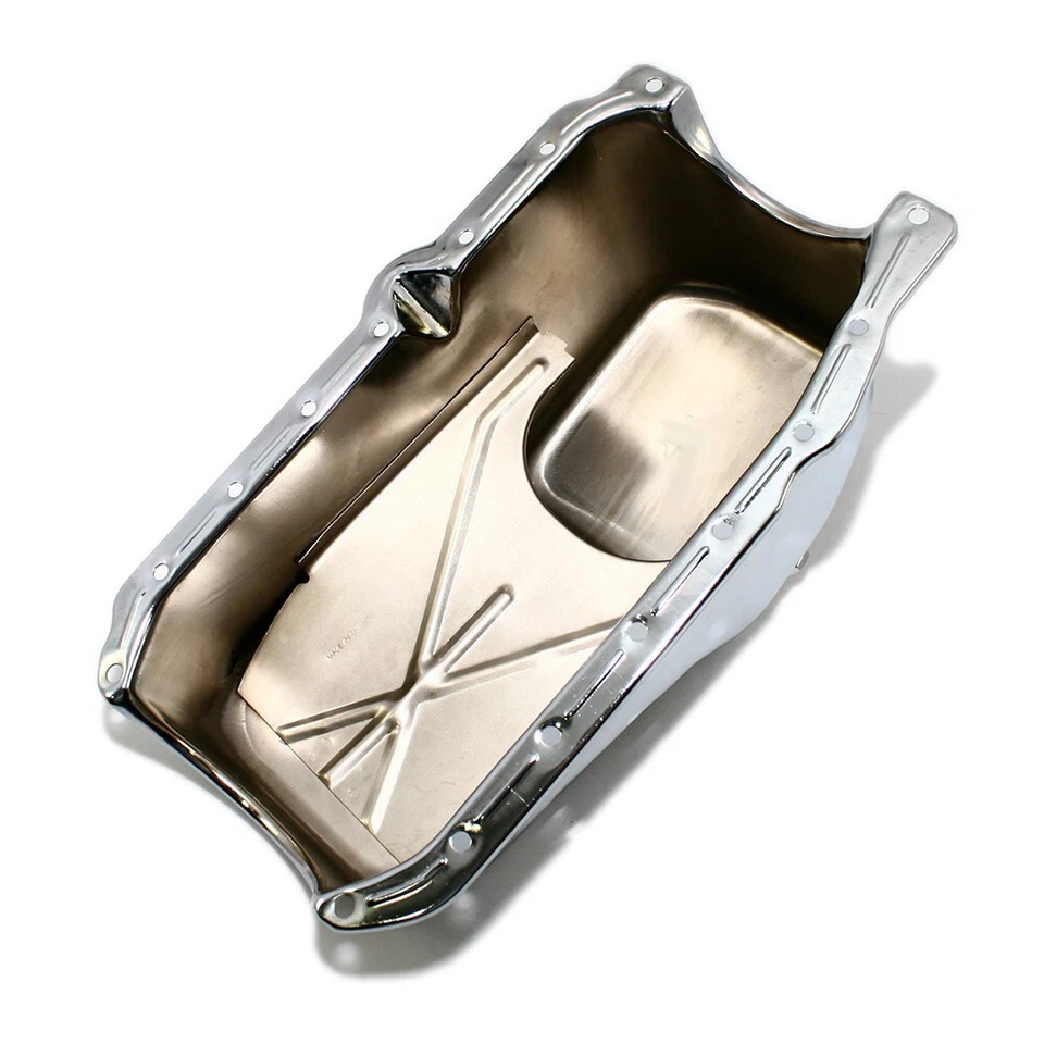 Chevy S10 Truck Blazer 1986-1995 4,3 L V6 Stock cromo cárter de aceite 1 pieza principal trasero Foto 2 de 3