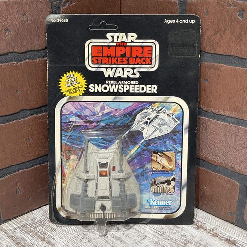 1980 Kenner Star Wars Snowspeeder UNPUNCHED Cardback & Bubble Die Cast&Plastic - Afbeelding 1 van 16