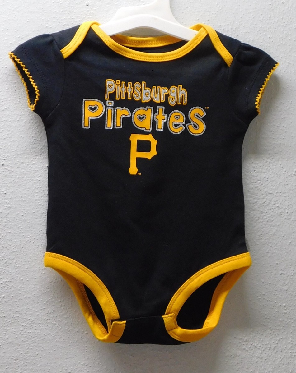 Pittsburgh Pirates Baby Girl 12 Months One Piece, Black