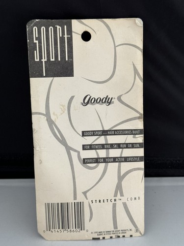 Vintage 1990 Goody Sport Fashion Hair Stretch Comb Clip Hot Pink NOS - Picture 5 of 5