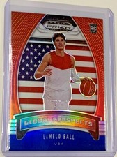 LAMELO BALL 2020-21 PRIZM GLOBAL PROSPECTS RWB PRIZM READY TO GRADE PSA !!!