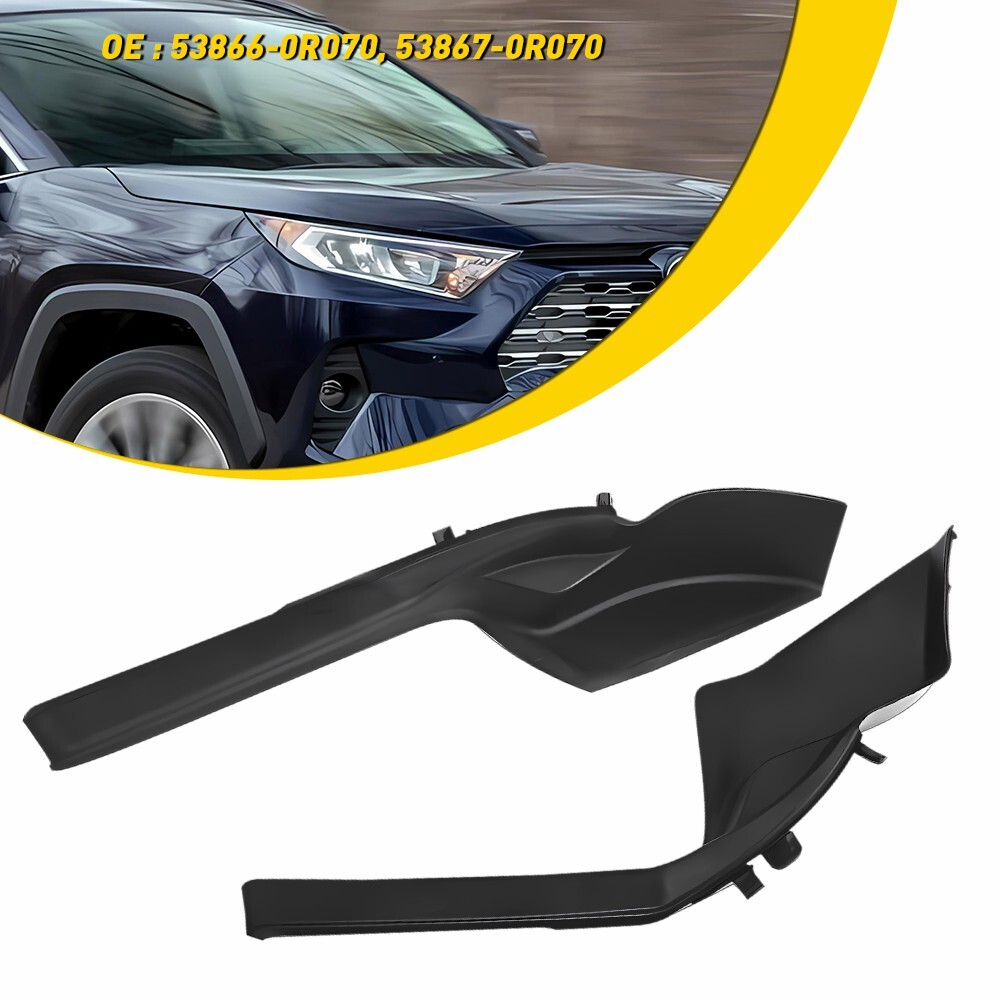 2PCS Front Wiper Side Cowl Extension Cover Fit For Toyota RAV4