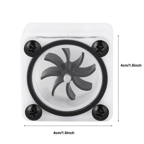 8 Impeller PC Laptop Flow Meter Water Cooling Indicator 3 Ways /4 Thread TG - Afbeelding 7 van 9