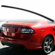 Fyralip Trunk Lip Spoiler Wing For Saab 9-3 2nd Gen Sedan 03-12 Unpainted Black Fyralip Trunk Lip Spoiler Wing For Saab 9-3 2nd Gen Sedan 03-12 Unpainted Black