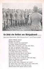 796944) Soldaten Lied AK 2. WK "Es steht ein Soldat am Wolgastrand...."