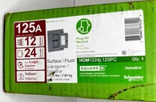 Square D 125-Amp 24-Circuit 12-Space Electric Main Lugs Load Center Panel Box