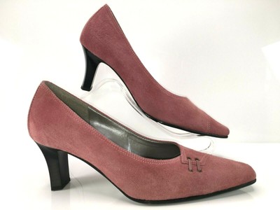dusky pink low heel shoes