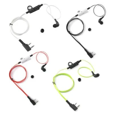 2 Way Earphone PTT Mic 2 Pin For Kenwood Baofeng Two Way Radio