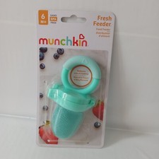 MUNCHKIN FRESH FOOD FEEDER 6 months GREEN/BLUE Choking Reducer New
