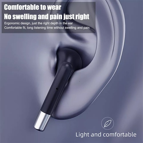 Black Earbuds TWS Bluetooth 5.3 Earphones Wireless Headphones For iPhone Android - Picture 9 of 14