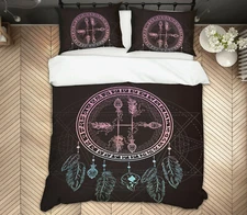 3D Arrow Feather ZZHU185 Bed Pillowcases Quilt Duvet Cover Set Queen King Zoe