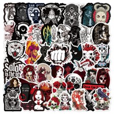 ⭐ 100 Pieces Devil Red Horror Gothic Demonic Style Sticker Bomb