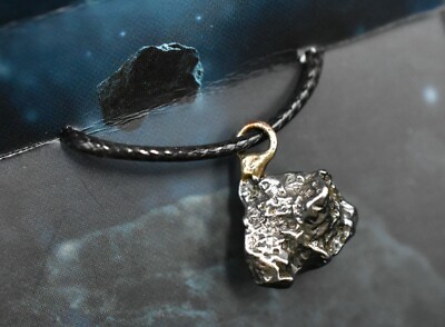 Meteorite Pendant, Campo Del Cielo, Minimalist Meteorite Necklace Real meteorite
