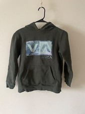 RVCA Pullover Hoodie Sweatshirt kid  s Size 9-10 Y Streetwear Big Logo