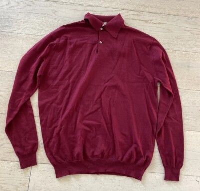 Vintage Pringle of Scotland 100% Wool  Men's Sweater Red XL