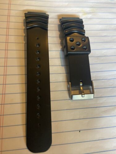 20 mm bracelet de montre en caoutchouc PU 20 mm pour ventilation de plongée polyuréthane PU pour Seiko Z-20 - Photo 1/3