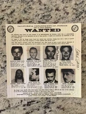 BLOTTER ART BROTHERHOOD OF ETERNAL LOVE WANTED 1972 SIGNED BY 2 COA